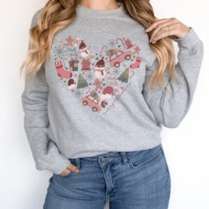 vintage christmas sweatshirt with antique truck design and santa hat graphic for unique holiday style wr2yy