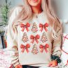 vintage christmas sweatshirt with bow design and christmas tree cake graphic for trendy holiday apparel iiict scaled