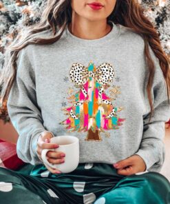 vintage christmas sweatshirt with bow tree design and matching t shirt for holiday celebrations and santa coquette style 27uhl