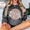 vintage christmas sweatshirt with checkered design featuring merry vintage tree for trendy oversized family holiday apparel tqsl6