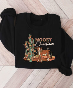 vintage christmas sweatshirt with cow print design for western style holiday celebrations comfortable adult crewneck sweater l7yll scaled