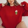 vintage christmas sweatshirt with embroidered coffee design for a unique holiday look and comfort in festive style 74cgt