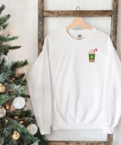 vintage christmas sweatshirt with embroidered coffee design for a unique holiday look and comfort in festive style almm8 scaled