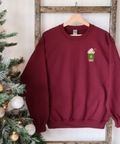 vintage christmas sweatshirt with embroidered coffee design for a unique holiday look and comfort in festive style nrxo5 scaled