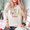 vintage christmas sweatshirt with fa la la la llama design for llama lovers funny holiday sweater for festive celebrations n6ecl