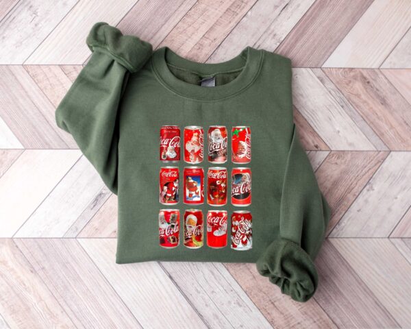 vintage christmas sweatshirt with funny coke design for cola lovers featuring iconic coke bottles jrsrf scaled