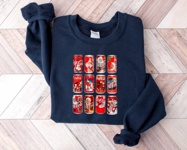 vintage christmas sweatshirt with funny coke design for cola lovers featuring iconic coke bottles ruatj scaled