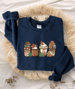 vintage christmas sweatshirt with gingerbread and coffee design for women fun holiday apparel for festive celebrations acrp0 scaled