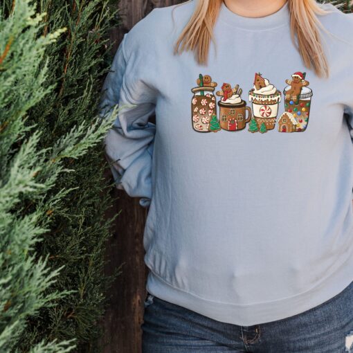 vintage christmas sweatshirt with gingerbread and coffee design for women fun holiday apparel for festive celebrations af5bi scaled