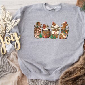 vintage christmas sweatshirt with gingerbread and coffee design for women fun holiday apparel for festive celebrations dl9ta