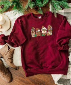 vintage christmas sweatshirt with gingerbread and coffee design for women fun holiday apparel for festive celebrations xicm4 scaled