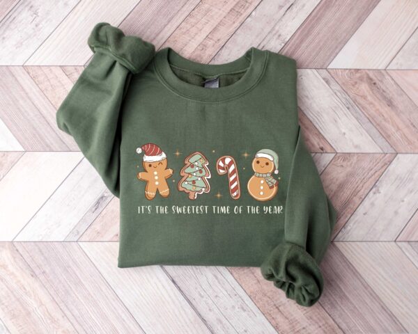 vintage christmas sweatshirt with gingerbread and cookies design for holiday celebrations brcdp scaled