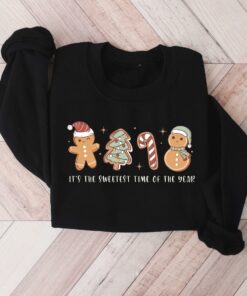 vintage christmas sweatshirt with gingerbread and cookies design for holiday celebrations mu2ka scaled