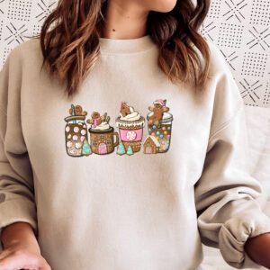 vintage christmas sweatshirt with gingerbread design for coffee lovers and holiday gatherings 3kv7g