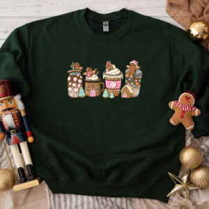 vintage christmas sweatshirt with gingerbread design for coffee lovers and holiday gatherings 4kwyj