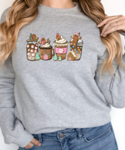 vintage christmas sweatshirt with gingerbread design for coffee lovers and holiday gatherings ibpyx scaled