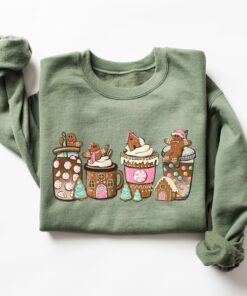 vintage christmas sweatshirt with gingerbread design for coffee lovers and holiday gatherings kjcyg scaled