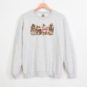 vintage christmas sweatshirt with gingerbread design for coffee lovers and holiday gatherings oszxi