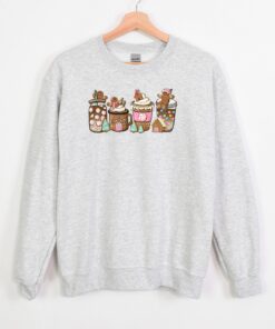 vintage christmas sweatshirt with gingerbread design for coffee lovers and holiday gatherings oszxi scaled