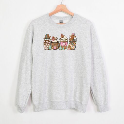 vintage christmas sweatshirt with gingerbread design for coffee lovers and holiday gatherings oszxi scaled