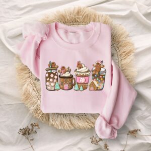 vintage christmas sweatshirt with gingerbread design for coffee lovers and holiday gatherings vmnqz