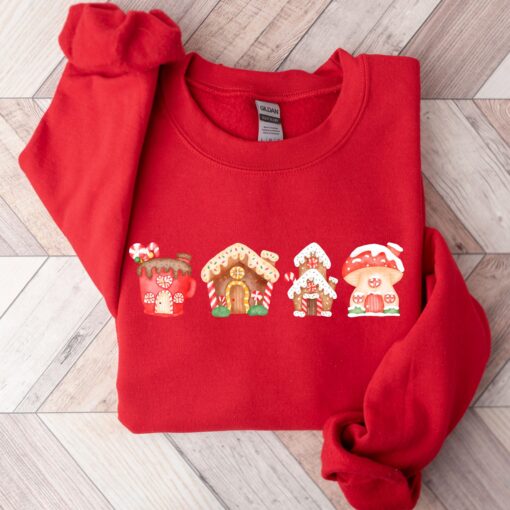 vintage christmas sweatshirt with gingerbread house design for a fun holiday look in crew neck style 2zam0 scaled