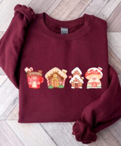 vintage christmas sweatshirt with gingerbread house design for a fun holiday look in crew neck style 3fkd5 scaled