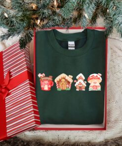 vintage christmas sweatshirt with gingerbread house design for a fun holiday look in crew neck style 3tnq9 scaled