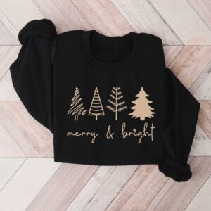 vintage christmas sweatshirt with gold tree design for family gatherings and holiday celebrations 3wygo scaled