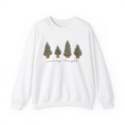 vintage christmas sweatshirt with green tree design for holiday celebrations and winter comfort 7xski
