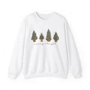 vintage christmas sweatshirt with green tree design for holiday celebrations and winter comfort 7xski