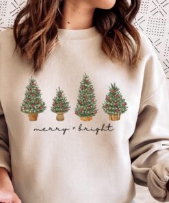 vintage christmas sweatshirt with green tree design for holiday celebrations and winter comfort blgnr scaled