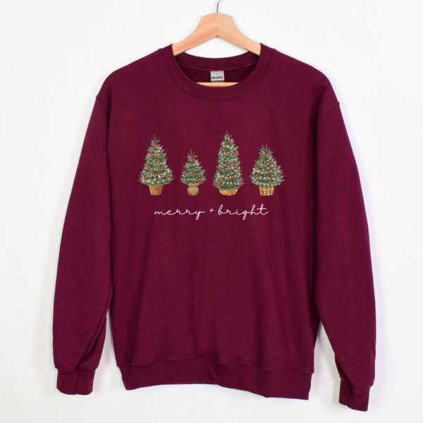 vintage christmas sweatshirt with green tree design for holiday celebrations and winter comfort ttnab scaled