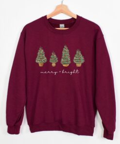 vintage christmas sweatshirt with green tree design for holiday celebrations and winter comfort ttnab scaled