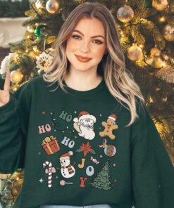 vintage christmas sweatshirt with little things doodles for women ideal for christmas parties and festive gatherings aq93g