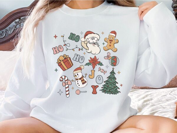 vintage christmas sweatshirt with little things doodles for women ideal for christmas parties and festive gatherings uwlbn