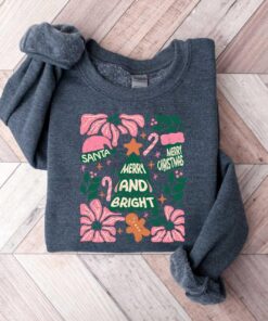 vintage christmas sweatshirt with merry bright trees design for women comfortable winter shirt for holiday celebrations 1wwb8