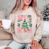 vintage christmas sweatshirt with merry bright trees design for women comfortable winter shirt for holiday celebrations 8ttmq