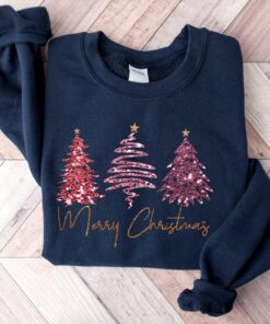 vintage christmas sweatshirt with merry christmas trees design for holiday celebrations and winter wear 3v8kw