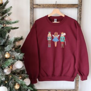 vintage christmas sweatshirt with nutcracker and sugar plum fairy design for ballet lovers and holiday celebrations gaafo