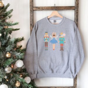 vintage christmas sweatshirt with nutcracker and sugar plum fairy design for ballet lovers and holiday celebrations xodpj