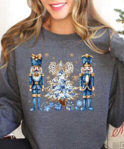 vintage christmas sweatshirt with nutcracker design and faux sequin detail for women holiday crewneck wear 4wslx