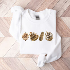 Vintage Christmas Sweatshirt with Pine Tree Design for Plus Size Comfort Colors Apparel