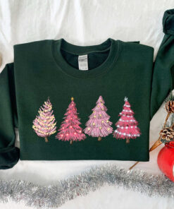 vintage christmas sweatshirt with pink tree design for women holiday apparel for winter celebrations and festive gatherings g4ilj scaled