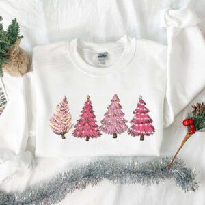 vintage christmas sweatshirt with pink tree design for women holiday apparel for winter celebrations and festive gatherings gxx7a scaled