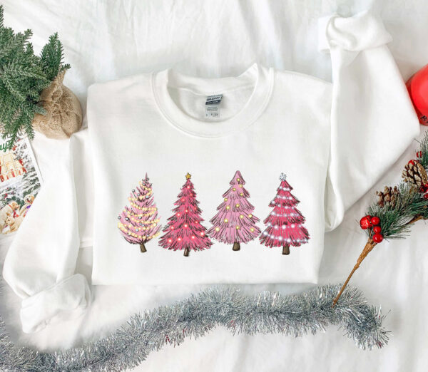 vintage christmas sweatshirt with pink tree design for women holiday apparel for winter celebrations and festive gatherings gxx7a scaled