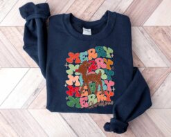 vintage christmas sweatshirt with reindeer antlers design for unisex holiday wear xaveq