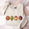 vintage christmas sweatshirt with retro ornaments design for women unique vintage t shirt for holiday celebrations urwff