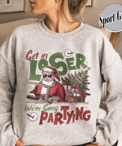 vintage christmas sweatshirt with retro santa design for funny holiday parties and gatherings gvmq7