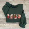 vintage christmas sweatshirt with retro santa design for women comfortable and stylish holiday apparel ufpqm